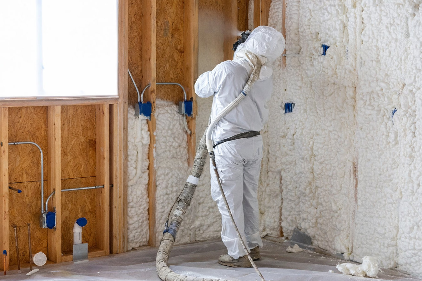 Spray foam insulation